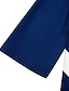 رخيصةأون فساتين منقوشة-نسائي لباس غير رسمي فستان شيفت فستان ميدي شريط أسود وأبيض أخضر أزرق داكن نصف كم ألوان متناوبة أزرار الصيف الربيع V رقبة أساسي عطلة 2023 S M L XL XXL 3XL
