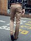 tanie Szczupły-Męskie Garnitury Spodnie Typu Chino Spodnie garniturowe Kieszeń Równina Komfort Oddychający Biznes Codzienny Moda Codzienny Czarny Khaki