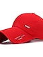 cheap Men&#039;s Hats-Men&#039;s Baseball Cap Trucker Hat Black Red Polyester Travel Beach Outdoor Vacation Plain Adjustable Sunscreen Breathable Fashion