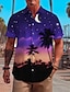 ieftine cămașă hawaiană de mărime plus pentru bărbați-Bărbați Mărime Plus Cămașă hawaiană Mare si inalt Copac de cocos Răsfrânt Buton Manșon scurt Primavara vara Tropical Modă Hawaiană În aer liber Stradă Topuri