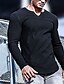 preiswerte Lässige T-Shirts für Herren-Herren T Shirt Geripptes Strick-T-Shirt T-Shirt langarmshirt Glatt Grubenstreifen V Ausschnitt Strasse Urlaub Langarm Gestrickt Bekleidung Modisch Designer Basic