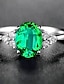 זול צמידים-1 pc טבעת טבעת מתכווננת For בגדי ריקוד נשים זירקונה מעוקבת ירוק רחוב פגישה (דייט) סגסוגת