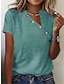 cheap Women&#039;s T-shirts-Women&#039;s T shirt Tee Plain Daily Weekend Black Short Sleeve Elegant Fashion Basic V Neck