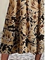 cheap Print Dresses-Women&#039;s Lace Dress Tank Dress Floral Lace Patchwork V Neck Midi Dress Vintage Date Sleeveless Summer Spring