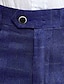 お買い得  スーツ-ロイヤルブルー メンズ チェック柄 結婚式 ホームカミング スーツ 3 ピース チェック テーラード フィット シングルブレスト 1 ボタン 2024