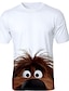 billiga herr 3d-tröja-Herr T-shirt T-shirts Grafisk Rund hals Kläder 3D-tryck Utomhus Ledigt Kortärmad Mönster Mode Designer Muppet