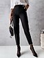 cheap Women&#039;s Pants-Women&#039;s Dress Pants Straight Black Green Khaki Fashion Casual Work Street Daily Side Pockets Micro-elastic Ankle-Length Comfort Plain S M L XL 2XL