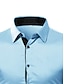 Χαμηλού Κόστους ανδρικό πουκάμισο με κουμπιά-Ανδρικά Πουκάμισο Πουκάμισο με κουμπιά Casual πουκάμισο Καλοκαιρινό πουκάμισο Μαύρο Λευκό Θαλασσί Πράσινο Χακί Μακρυμάνικο Σκέτο Πέτο Καθημερινά Διακοπές Ρούχα Μοντέρνα Καθημερινό Άνετο