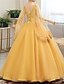 ieftine Rochii de Banchet-Rochie de Bal Quinceanera Rochii de Prințesă Rochie Roșie Verde Rochie Sweet 16 Lungime la Podea Mâneca Scurtă V Gât Tulle cu Aplicații pentru a impresiona