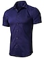 abordables Chemises habillées pour hommes-Homme Chemise Noir Blanche bleu marine Manche Courte Revers Eté Mariage Bureau et carrière Vêtement Tenue