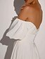 cheap Wedding Dresses-Off Shoulder Puffy Wedding Dresses for Bride A-Line Court Train Beach Boho Chiffon Bridal Gowns 2023