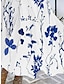 abordables Robes à motifs-Femme Robe casual Robe Trapèze Floral Imprimer Col V Robe longue maxi du quotidien Rendez-vous Sans Manches Eté Printemps
