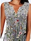 cheap Print Dresses-Women&#039;s Tank Dress Floral Button Print V Neck Mini Dress Daily Vacation Sleeveless Summer Spring