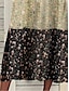 abordables Robes à motifs-Femme Floral Poche Imprimer Col Ras du Cou Robe mi-longue du quotidien Vacances Manches 3/4 Eté Printemps