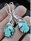 cheap Earrings-Women&#039;s Emerald Earrings Archaistic Outdoor Geometry Earrings Inlaid Gemstone Earrings