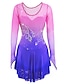 cheap Figure Skating-Figure Skating Dress Women&#039;s Girls&#039; Ice Skating Dress Outfits Dark Red Dusty Rose Sky Blue Halo Dyeing Mesh Spandex High Elasticity Competition Skating Wear Handmade Ice Skating Figure Skating