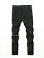 abordables Jeans pour hommes-Homme Jeans Pantalon Pantalons en denim Poche Déchiré Plein Confort Respirable Extérieur du quotidien Sortie Mode Décontractées Noir