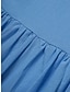 cheap Design Cotton &amp; Linen Dresses-Women&#039;s Casual Dress A Line Dress Maxi Dress Cotton Linen Pocket Ruffle Hem Solid Basic Daily Crew Neck Half Sleeve Summer Blue Gray