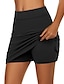 abordables Faldas Lisas-Mujer falda de golf Negro Azul Marino Oscuro Gris Protección Solar Vestidos Ropa de golf para damas Ropa Trajes Ropa Ropa