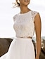 cheap Wedding Dresses-Beach Boho Wedding Dresses Separates Scoop Neck Sleeveless Separates Lace Bridal Tops Bridal Gowns With Appliques Solid Color 2024
