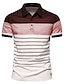 tanie klasyczna koszulka polo-Męskie Koszula tenisowa Koszulka polo Codzienny koszulki golfowe Kołnierz Klasyczny Krótki rękaw Moda Prążki Przycisk z przodu Regularny Jasnoróżowy Czarny Granatowy Koszula tenisowa