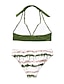 ieftine Seturi de bikini-Pentru femei Normal Costume de Baie Bikini Pantaloni Scurți Costum de baie 2 bucăți Imprimare Cravată Costum de plajă vară Costume de baie