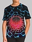 preiswerte 3D-T-Shirts für Jungen-Kinder Jungen T-Shirt Kurzarm 3D-Druck Grafik Einfarbig Rundhalsausschnitt Unisex Hellgelb Meerblau Marineblau Kinder Oberteile Sommer Grundlegend Street Schick Lustig 3-12 Jahre / Sport