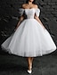 tanie Suknie ślubne-suknia ślubna proste suknie ślubne suknie ślubne linia a dekolt bez rękawów długość do herbaty satynowe suknie ślubne w jednolitym kolorze 2024