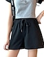 cheap Women&#039;s Shorts-Women&#039;s Wide Leg Shorts Polyester Short Black