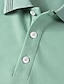 cheap Classic Polo-Men&#039;s Sport Polo Golf Shirt Casual Holiday Lapel Long Sleeve Fashion Basic Plain Button Summer Regular Fit Apple Green Black White Sky Blue Sport Polo