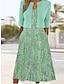 Χαμηλού Κόστους Εκτύπωση σετ φορεμάτων-Γυναικεία Σετ φορέματος δύο τεμαχίων Καθημερινό φόρεμα Φόρεμα εκτύπωσης ΕΞΩΤΕΡΙΚΟΥ ΧΩΡΟΥ Καθημερινά Μοντέρνα Κομψό στυλ street Στάμπα Μίντι φόρεμα Λαιμόκοψη V Μισό μανίκι Φλοράλ Κανονικό