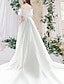 olcso Menyasszonyi ruhák-előszoba egyszerű esküvői ruhák kombiné vállról ujjatlan kápolna vonat szatén menyasszonyi ruhák egyszínű 2024