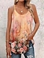 cheap Tank Tops &amp; Camis-Women&#039;s Tank Top Floral Casual Holiday Print Pink Sleeveless Basic U Neck