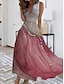 Χαμηλού Κόστους Print Φορέματα-Γυναικεία Καθημερινό φόρεμα Αμάνικο φόρεμα Γραφική Στάμπα Λαιμόκοψη V Μακρύ φόρεμα Καθημερινά Αμάνικο Καλοκαίρι Άνοιξη