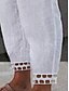 cheap Women&#039;s Pants-Women&#039;s Pants Trousers Cotton White Fashion Casual Daily Side Pockets Full Length Comfort Plain S M L XL 2XL