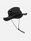 cheap Men&#039;s Hats-Men&#039;s Bucket Hat Sun Hat Cowboy Hat Black Green Polyester Travel Beach Outdoor Vacation Plain Adjustable Sun Protection Fashion