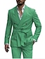 cheap Suits-Dark Green Men&#039;s Wedding Prom Suits 2 Piece Plus Size Solid Colored Tailored Fit Single Breasted One-button 2024