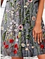 preiswerte Bedruckte Kleider-Damen Tank-Top Kleid Blumen Taste Bedruckt V Ausschnitt Minikleid Täglich Urlaub Ärmellos Sommer Frühling
