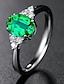cheap Bracelets &amp; Bangles-1PC Ring Adjustable Ring For Women&#039;s AAA Cubic Zirconia Green Street Date Alloy