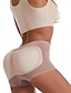 billige Shorts til kvinner-Dame Scrunch Butt Shorts Formet Bekledning Netting Kort Svart
