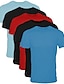 ieftine Tricouri casual pentru bărbați-Bărbați Tricou Cămăși care absorb umezeala Tee Top Simplu Stil Nautic Stradă Vacanță Mânecă scurtă 5-Piese Îmbrăcăminte 5buc Modă Designer De Bază