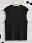 abordables Débardeurs-Homme Débardeur Sans manches Col ras du cou Été Uni / Solide Respirant Extérieur Salle de sport Sortir Noir Blanche T-shirt haut de gamme pour homme