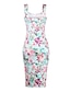 cheap Party Dresses-Women&#039;s Party Dress Bodycon Slip Dress Print Sleeveless Midi Dress Vacation Vintage Pink Summer Spring