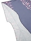 billige Boho-kjoler-Dame Maxikjole Lang kjole Maxikjole Uformell kjole T skjortekjole Boho-kjole Print kjole Mote Bohemsk Fritid utendørs Feriereise Daglig Løstsittende Blomstret Kortermet V-hals Himmelblå Kakifarget Grå