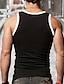 ieftine Tricouri de Sală-Bărbați Bluză Bloc Culoare În U În aer liber Ieșire Fără manșon Îmbrăcăminte Modă Designer Muşchi Potrivire musculară