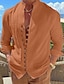 Χαμηλού Κόστους Βαμβακερό Λινό Πουκάμισο-Ανδρικά Πουκάμισο λινό πουκάμισο Πουκάμισο με κουμπιά Casual πουκάμισο Καλοκαιρινό πουκάμισο Μαύρο Λευκό Ανθισμένο Ροζ Μακρυμάνικο Σκέτο Κορδέλα Κολάρο Καλοκαίρι Άνοιξη &amp; Χειμώνας Καθημερινά Διακοπές