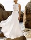 cheap Wedding Dresses-Beach Boho Wedding Dresses Two Piece Scoop Neck Sleeveless Floor Length Chiffon Bridal Suits Bridal Gowns With Appliques Solid Color 2023