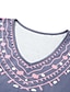 billige Boho-kjoler-Dame Maxikjole Lang kjole Maxikjole Uformell kjole T skjortekjole Boho-kjole Print kjole Mote Bohemsk Fritid utendørs Feriereise Daglig Løstsittende Blomstret Kortermet V-hals Himmelblå Kakifarget Grå