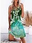 cheap Print Dresses-Women&#039;s Tank Dress Ombre Floral Hollow Out Print Strap Mini Dress Daily Date Sleeveless Summer Spring