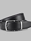 abordables Ceintures pour homme-Ceinture habillée pour hommes ceinture en cuir décontractée rétro ceinture à cliquet double face alliage de peau de vache noire boucle ardillon ceinture élégant gentleman